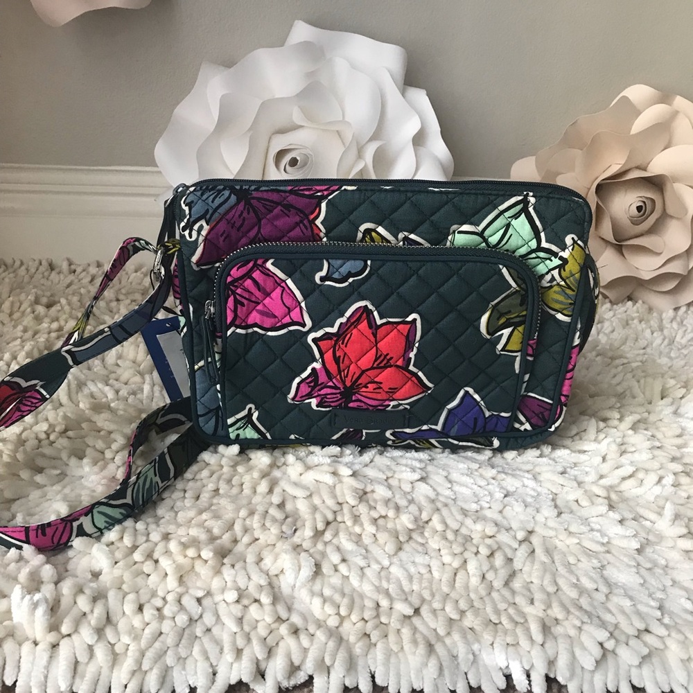 Vera Bradley Iconic Little Hipster Falling Flowers